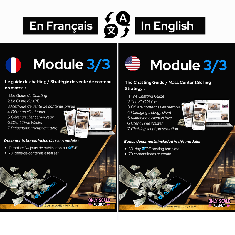 Guide complet Onlyfans manager,Recrutement,contrat,acquisition clients,stratégie chatting,script